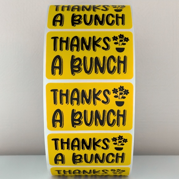 STICKERAFT Other - Flower Thanks A Bunch Stickers Small Business Supplies thank you sticker 2"